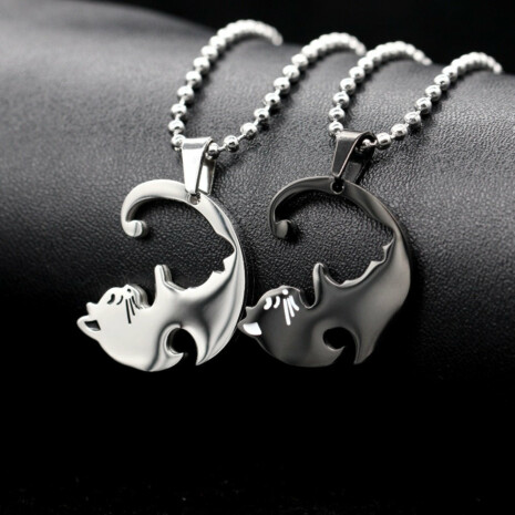 Yin Yang Cat Necklace - Tribe of Pets