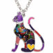 Floral Cat Necklace & Pendant - Purple / Tribe of Pets Warehouse - Tribe of Pets