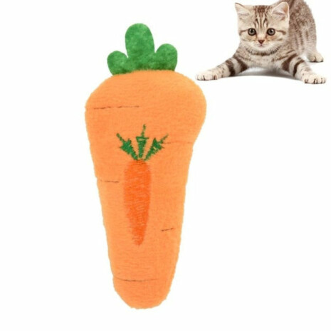 Soft Fish Cat Toy - Carrot / S - Tribe of Pets