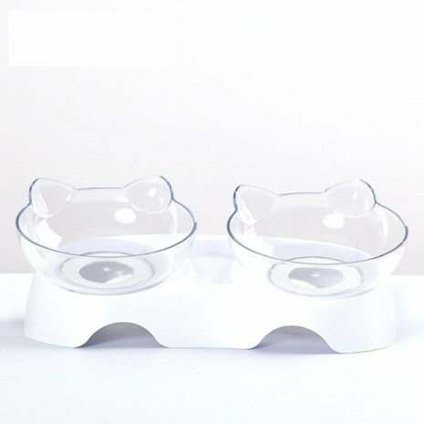 Cat Feeder Tray - Duo White / United Kingdom - Tribe of Pets