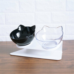 Design Cat Feeder Tray - Duo Black & Transparent / Standard - Tribe of Pets