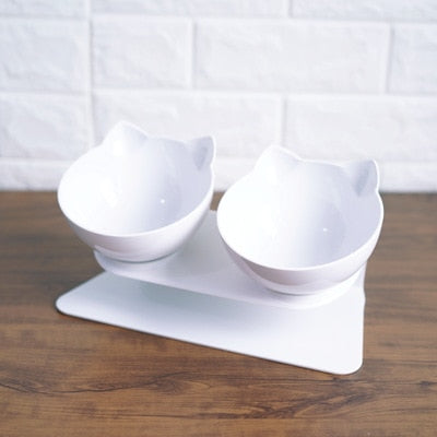 Design Cat Feeder Tray - Duo White / Standard - Tribe of Pets