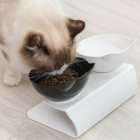 Design Cat Feeder Tray - Duo Black & White / Standard - Tribe of Pets