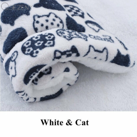 The Soft Pet Cuddle Blanket - White Cat / L 69x52cm / Tribe of Pets Warehouse - Tribe of Pets